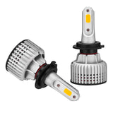 Maxbell 2pcs Car COB Chip LED Front Lamp Headlamp Bulbs 36W 9-32V 3000K Yellow H11