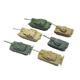 Maxbell 6x Tank Model Building Kit 1:144 Scale Armored Vehicles for Boys Adults Kids Style A