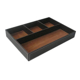 Maxbell 4 Slots Leather Tray Stationery Organizer Storage Box Pencil Holder Coffee - Aladdin Shoppers