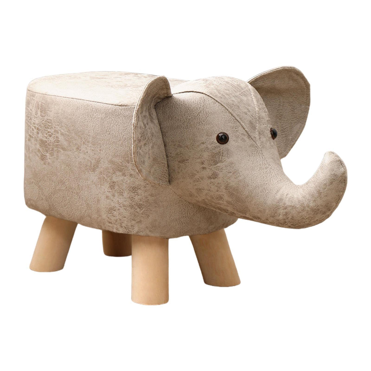 Maxbell Small Elephant Stool Doorstep Shoe Changing Stool for Hallway Patio Bathroom White