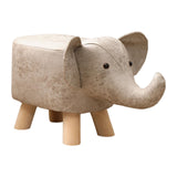 Maxbell Small Elephant Stool Doorstep Shoe Changing Stool for Hallway Patio Bathroom White