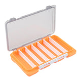 Maxbell Double Sided Fishing Tackle Box Baits Box for Amateur Angler Saltwater Orange