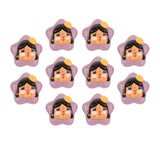 Maxbell 10x Resin Handicraft Star Glow at Night Collectable DIY Crafts Mini Figurine Purple