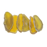 Maxbell 6Pc 2-3" Lemon Yellow Agate Slices Quartz Crystal Pendant Jewelry DIY Making - Aladdin Shoppers