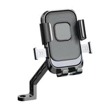 Bike Phone Holder Mount, 360° Adjustable, Vibration-Resistant, Firm Grip, Compatible with 4.7-7 inch Smartphones Matte Black Rearview Mirror