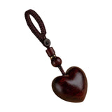 Maxbell Wood Key Chain Portable Housewarming Gift Minimalism Versatile Keyring Charm Heart Shaped