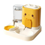 Maxbell 2 in 1 Automatic Pet Feeder Pet Food Bowl for Small Animals Small Dogs Yellow