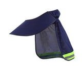 Maxbell Hard Hat Sun Shade Wide Brim Breathable Outdoor Activities Neck Shield Cover Blue Black