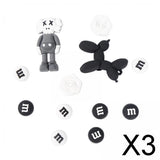 Maxbell 3xBeach Bag Charms Accessories 1.2cm Long DIY Handmade PVC Totes Charm Inserts