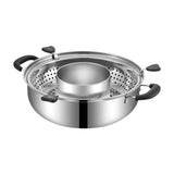 Maxbell Rotating Hotpot Pot Lifting Chafing Dish Basin for Dumpling Festival Camping B