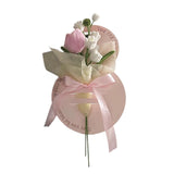 Maxbell Simulation Bouquet Mother's Day Gift for Graduation Valentine's Day Birthday Pink Bell Flower