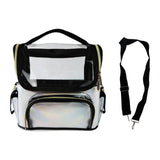 Maxbell Makeup Case Transparent Waterproof Make up Organizer for Women Makeup Artist white