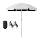 Maxbell Baby Stroller Parasol Folding with Clamp for Beach Trips Trolley Beach Chair White