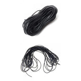 Maxbell 10yds 2mm Black Round Real Genuine Leather Jewelry Beading String+1.5mm 10m Cord