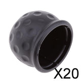 Maxbell 20x Black Tow Bar Ball Cover Cap Car Towing Hitch Towball Trailer Van 50mm