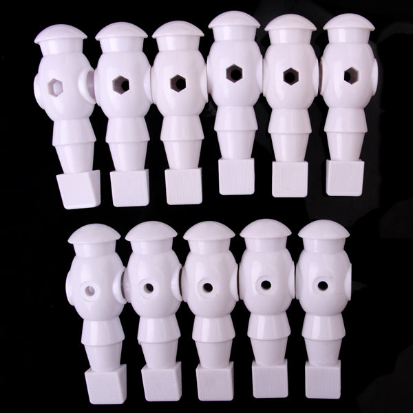 Maxbell 11 Pieces 5/8" Foosball Man Replacement Dynamo Table Soccer Player White