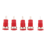 Maxbell 5pcs 4mm Banana Jack Panel Mount Binding Post Socket Terminal Connector 1000V 32A, Red - Aladdin Shoppers