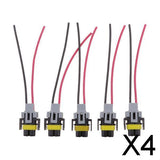 Maxbell 4x5 Pieces Car H11 Headlight Fog Lamp Wiring Harness Wire Connector Male Plug