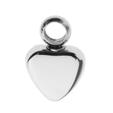 Maxbell 3pcs Both Side Glossy Heart Stainless Steel Keepsake DIY Engraved Pendants