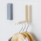 Maxbell 2xFoldable Sticky Wall Clothes Hanging Hooks Holder for Bathroom Bedroom Gray