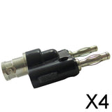 Maxbell 4xBNC Adapter Female Jack Dual Banana Binding Male Connector