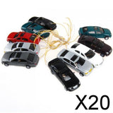 Maxbell 20x10Pcs 1:100 HO Gauge Miniature Car Model with Lights Layout Accessories