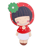 Maxbell Maxbell Cute Cartoon Pattern Wooden Mirror Kids Hand Pocket Mirror Cosplay Toys #10