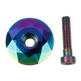 Maxbell Maxbell Alloy Bike Stem Headset Top Cap Threadless Cover and Steel Bolt Multicolor