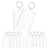 Maxbell 2x12x Photo Frame Keychains Clear Gifts with Split Ring Photo Holder Keychains