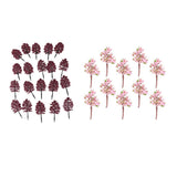 Maxbell Model Tree Train Pink Flowers Set Fuchsia Model Tree Scenery Landscape OO HO