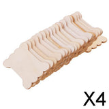 Maxbell 4x20pcs Bone Shape Wood Thread Floss Bobbins Ribbon Twine Reel Organizer