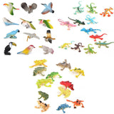 Maxbell 3x 12 Plastic Lizard Gecko, Toads Frogs, Birds Figure Kids Party Bag Fillers Toy