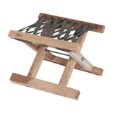 Maxbell Folding Stool Wooden Lightweight Home Furniture Multiuse for Yard Travel BBQ 18cm