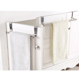 Maxbell 2Pcs Towel Rail Bar Holder Kitchen Over the Door Cabinet Storage Hanger Hook