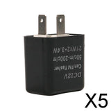 Maxbell 5xUniversal DC 12V 2 pin Motorcycle Flasher Relay LED Turn Indicator Light