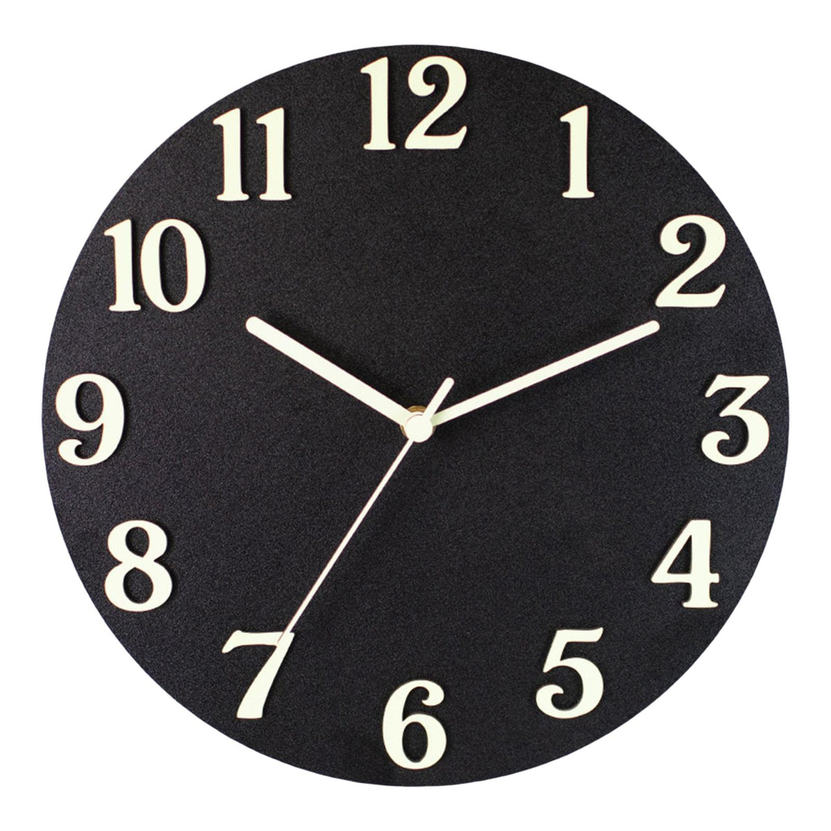 Maxbell Maxbell 12 inch Luminous Wall Clock Hanging Clock for Living Room Office Black