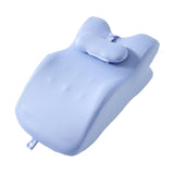 Maxbell Back Pillow Wedge for Bed Memory Foam Versatile for Home Living Room Leaning Blue