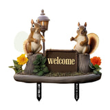 Maxbell Decoration Acrylic Garden Stake 2D Flat Welcome Sign for Porch Patio Pathway