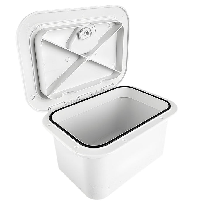 Maxbell Deck Storage Box White Lockable Tool Box Inspection Hatch Fishing Tackle Box