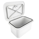 Maxbell Deck Storage Box White Lockable Tool Box Inspection Hatch Fishing Tackle Box