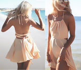 Maxbell Maxbell Women Sexy Boho Summer Casual Chiffon Evening Party Beach Long Mini Dress L