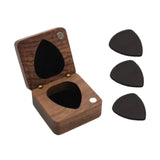 Wooden Guitar Pick Box Guitar Pick Organizer for Music Lovers Boyfriend Gift box black picks