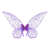 Maxbell Butterfly Wing Adults and Kids Photo Props Decor for Halloween Show Festival Purple