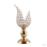 Maxbell 2x Petal Mosaic Candle Holder Table Candlestick Stand Home Decor 12x12x33cm