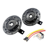 Maxbell Super Loud Blast Tone Grill Mount 12V Electric Compact Car Horn Kit Black - Aladdin Shoppers