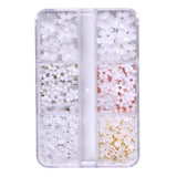 Maxbell Mixed 3D Flower Nail Charms 6 Grids Nail Decoration Supplies for Nail Crafts Style A