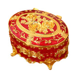 Maxbell Vintage Style Jewelry Box Ornate Decorative Box for Earrings Rings Necklace Red