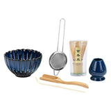 Maxbell 6x Matcha Tea Ceremony Set Traditional Matcha Set for Home Table Living Room Blue