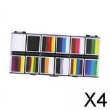 Maxbell 4xFace Body Paint Set 12Colors Theatre Rave Face Paint Painting Makeup Palette Style A