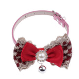Maxbell Maxbell Dog Neck Collars Adjustable Buckle Dog Pet Cat Puppy PU Bell Collar 1#M